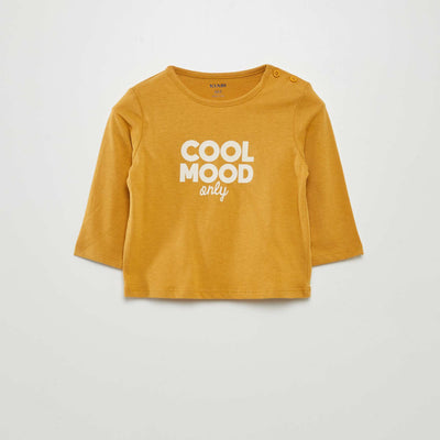 Tee-shirt à message JAUNE