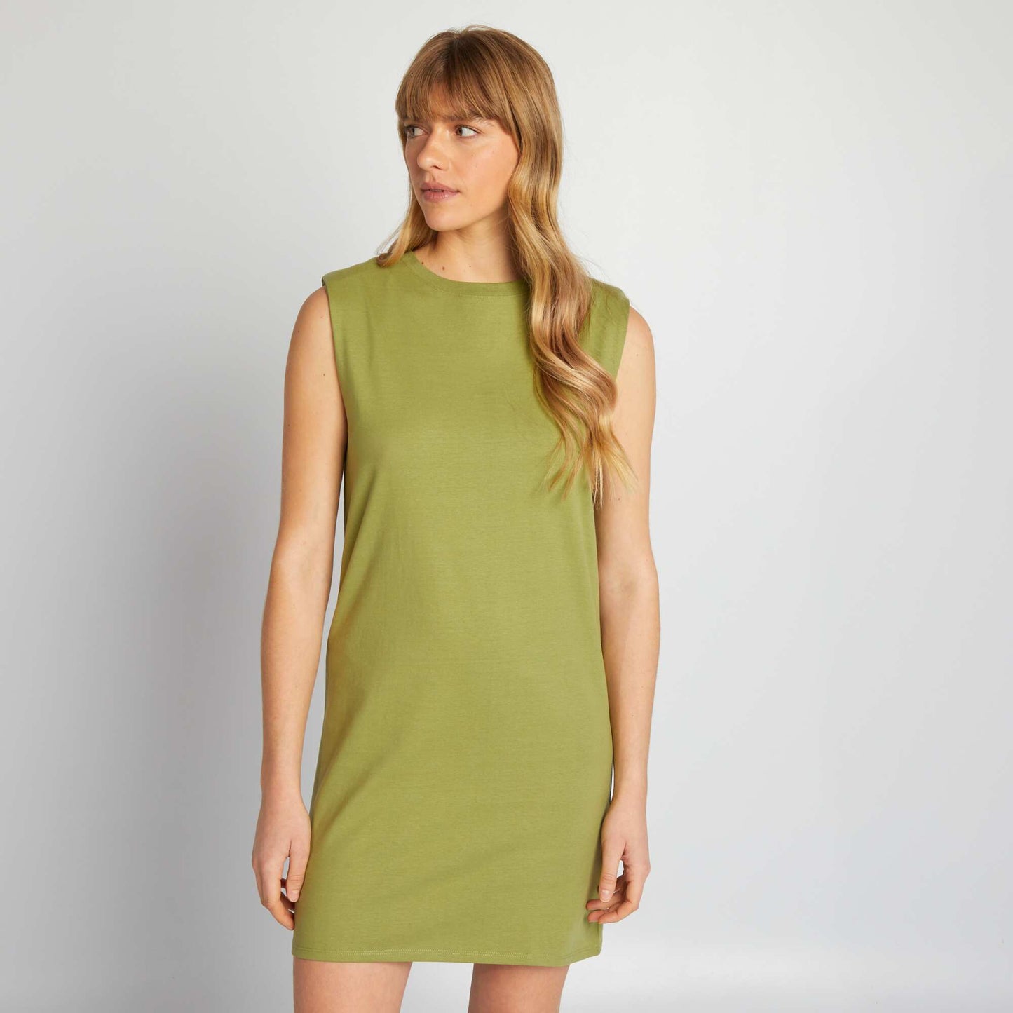 Robe courte à épaulettes Vert