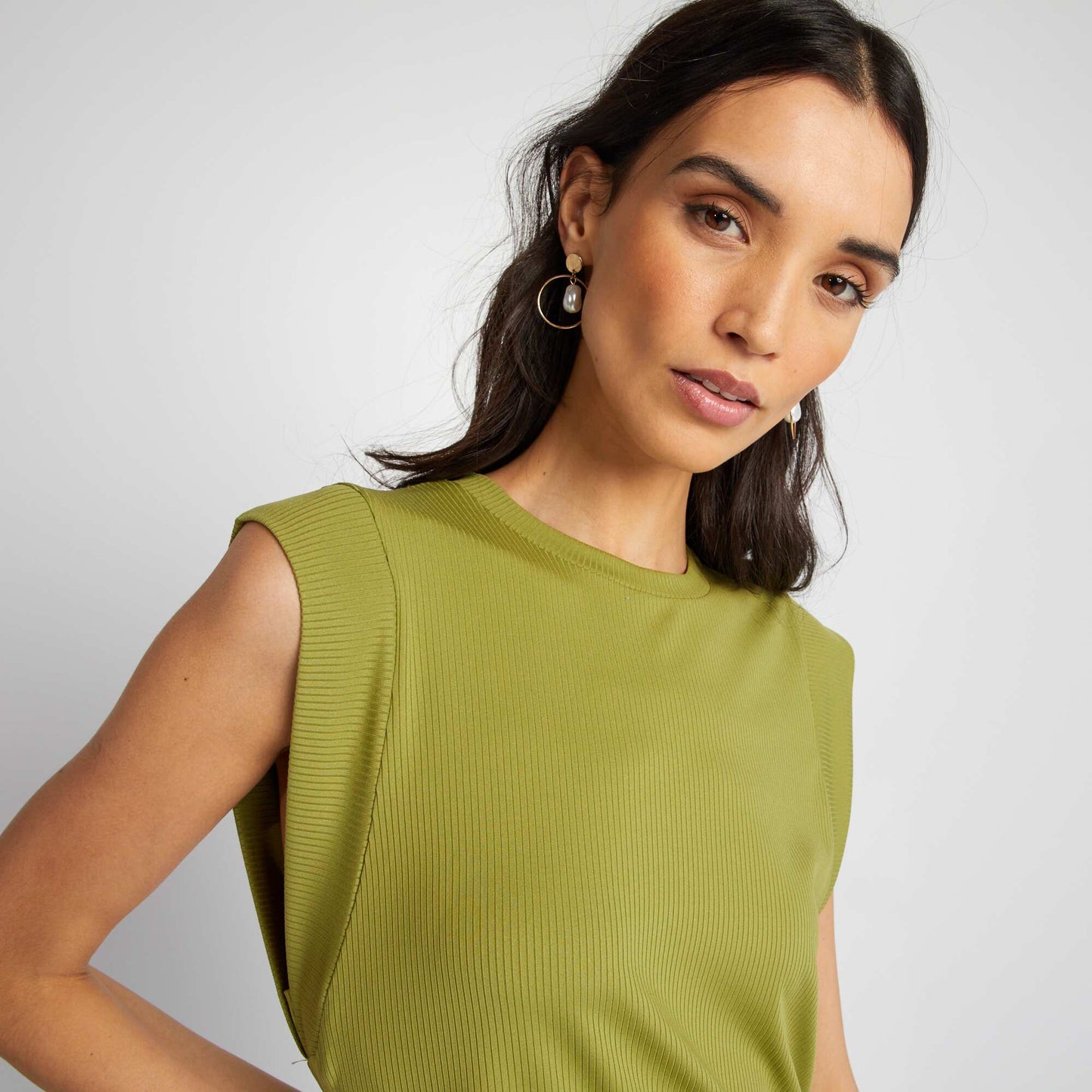 Robe t-shirt midi Vert