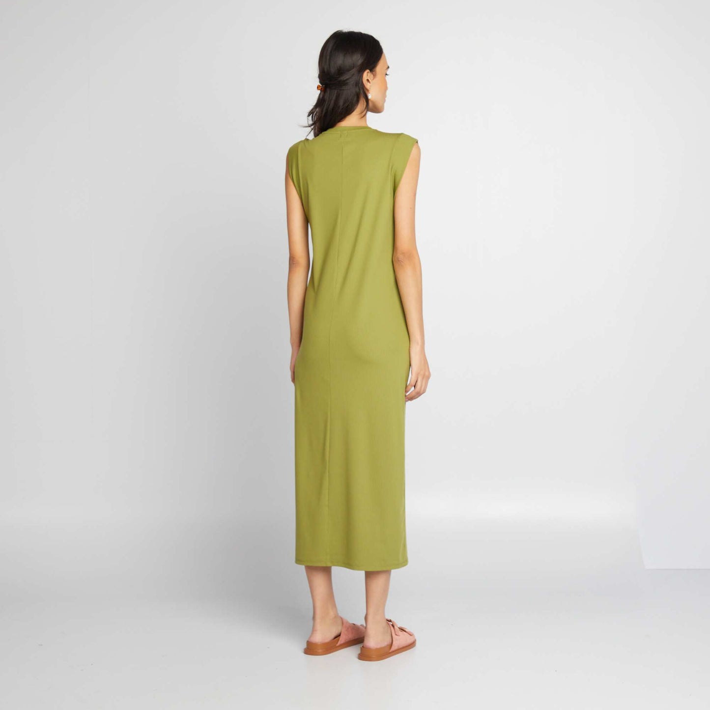 Robe t-shirt midi Vert