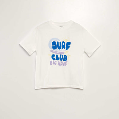Tee-shirt imprimé BLANC SURF