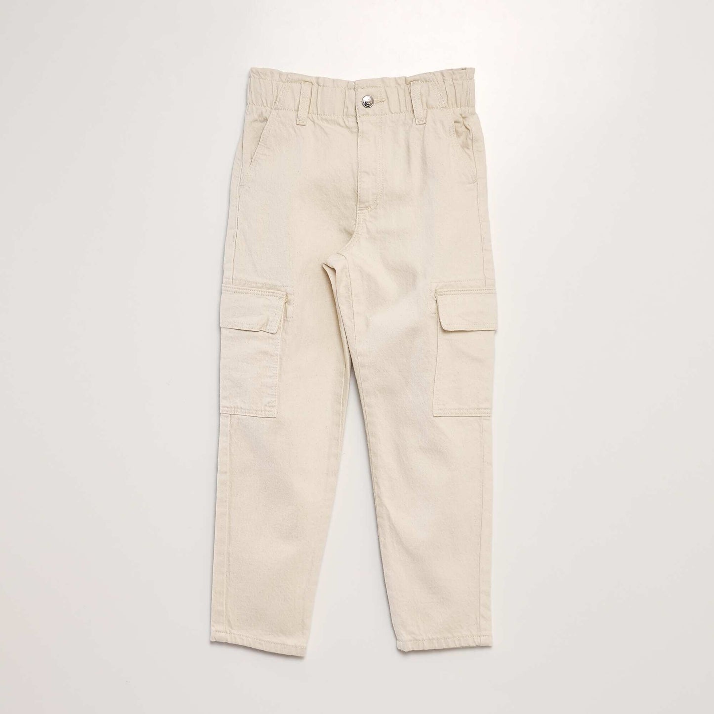 Pantalon en jean coupe mom - Mixte Ecru