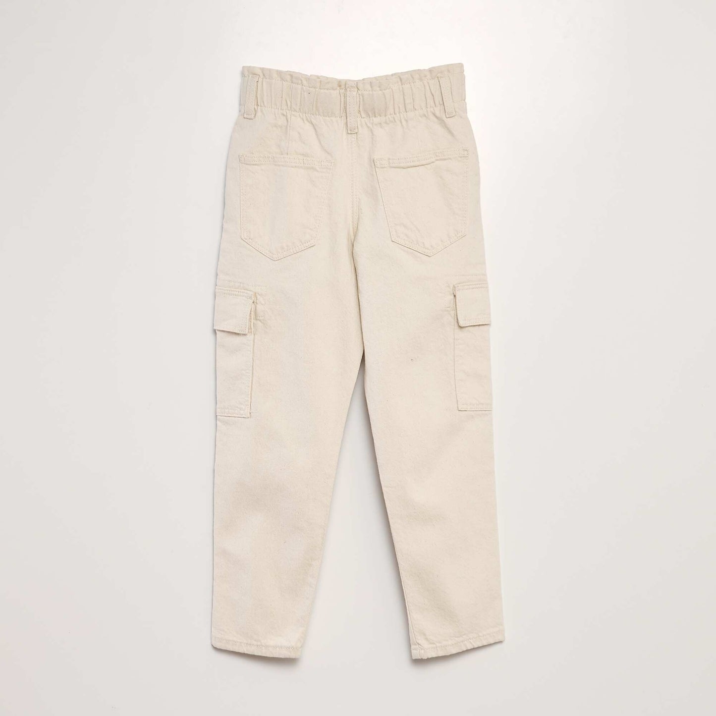 Pantalon en jean coupe mom - Mixte Ecru