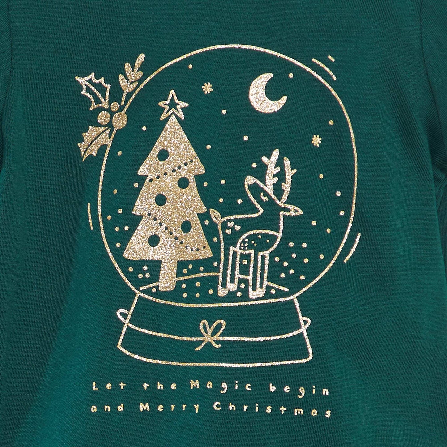 T-shirt imprimé Noël Vert