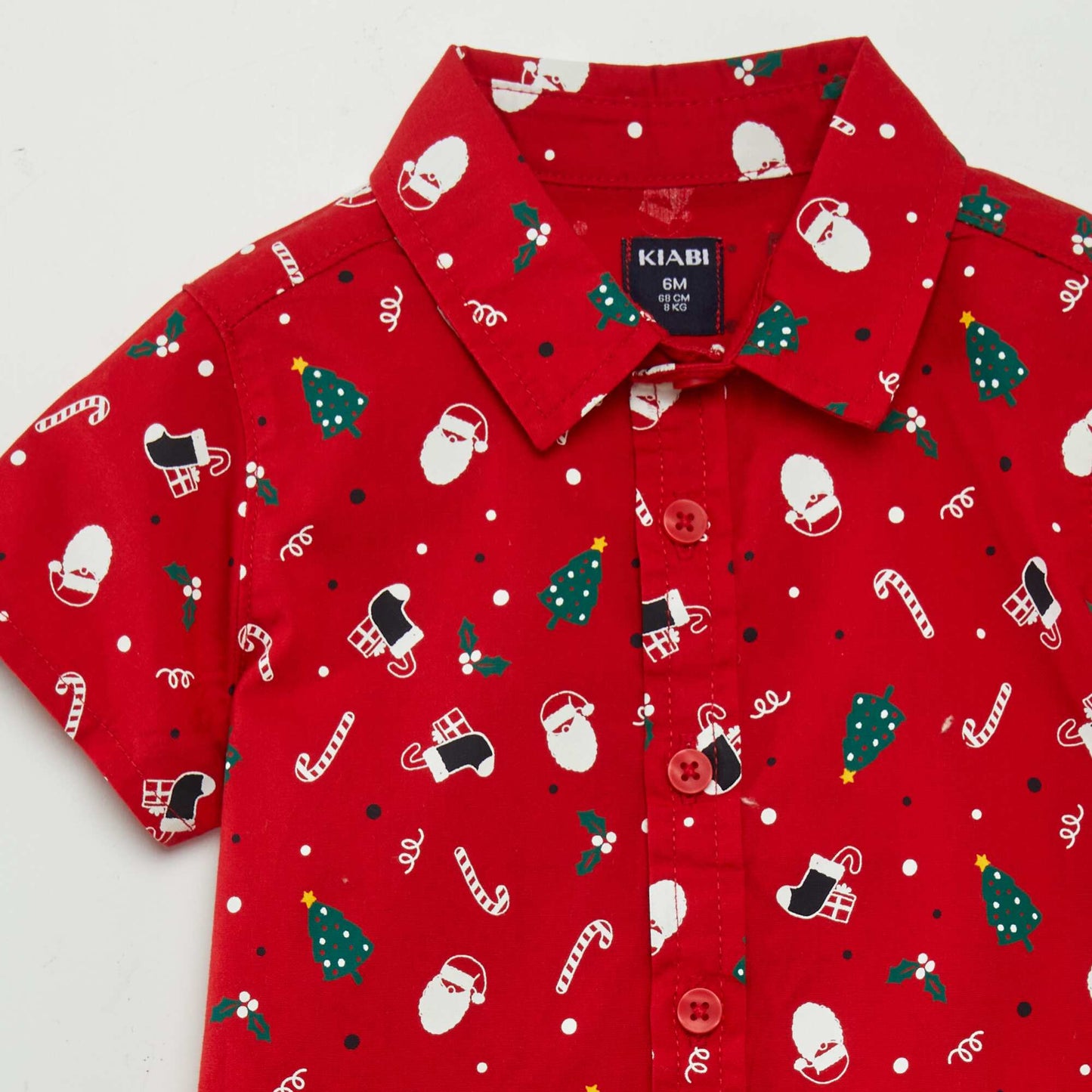 Chemise de Noël en popeline Rouge