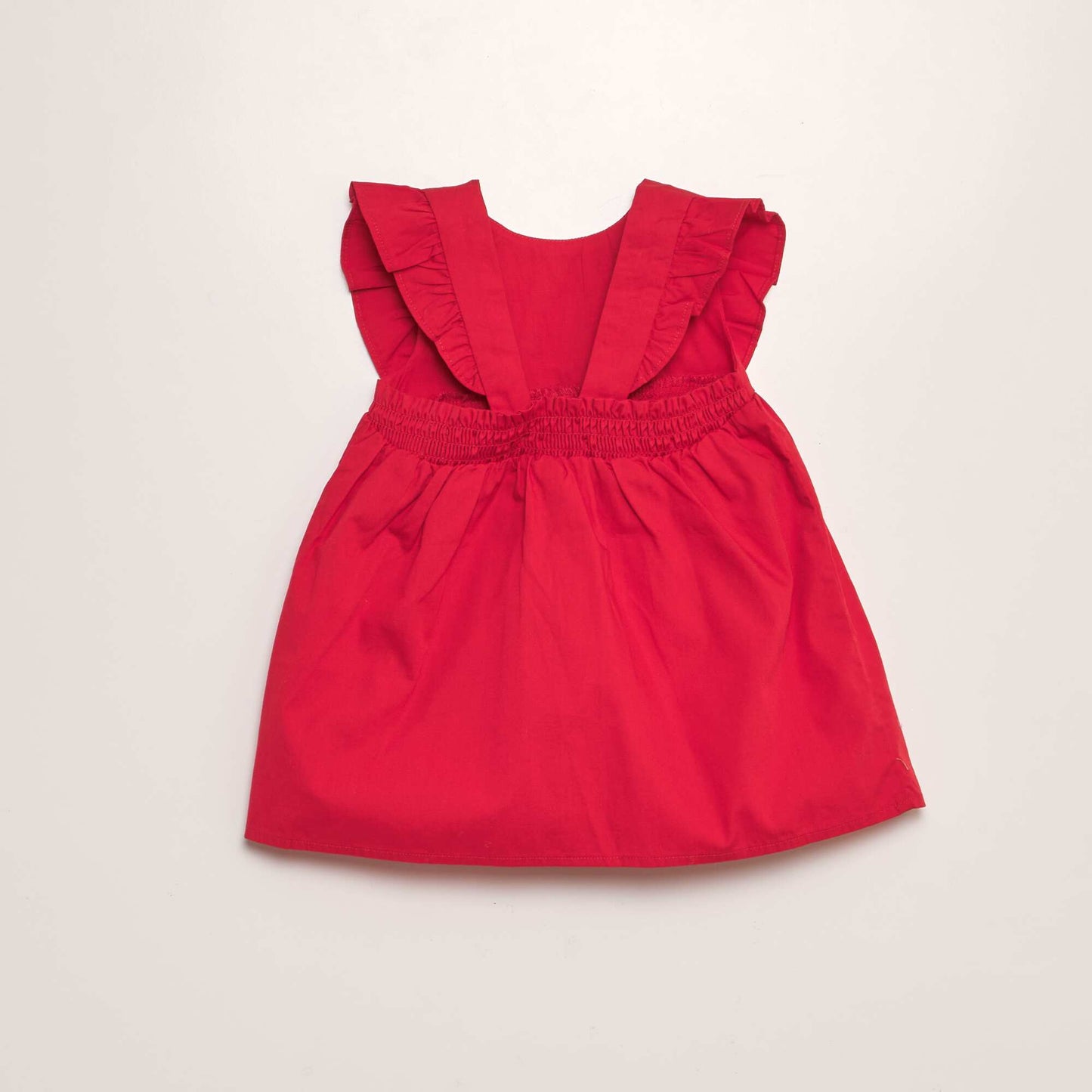 Robe sans manches avec volants Rouge