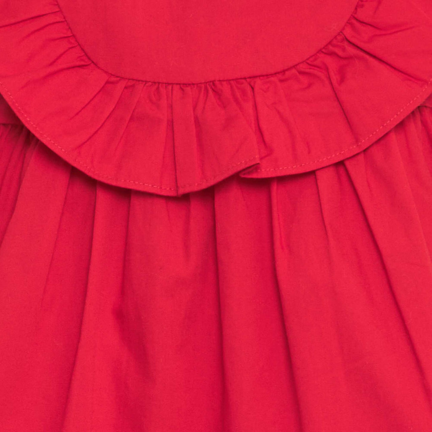 Robe sans manches avec volants Rouge