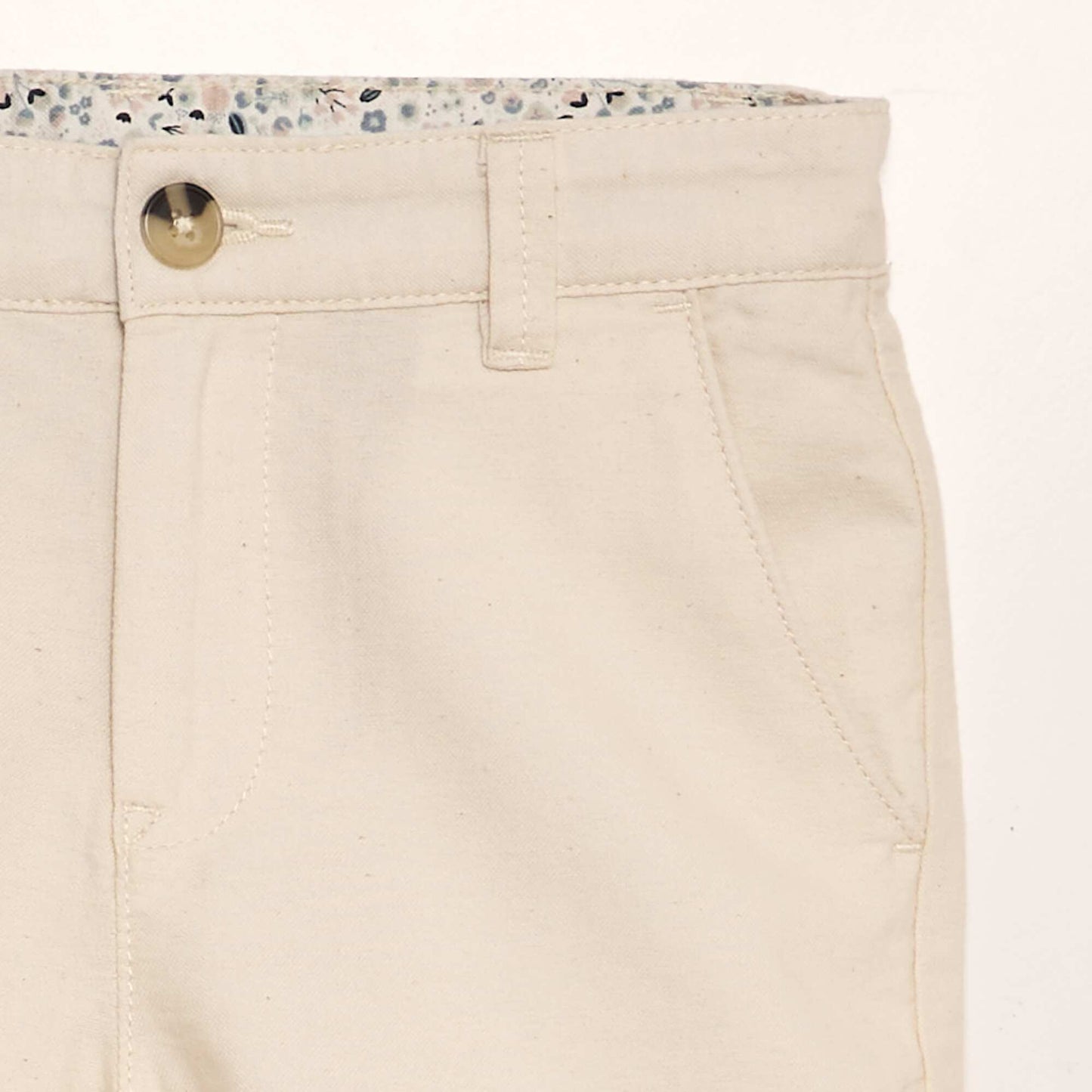 Bermuda chino uni Beige