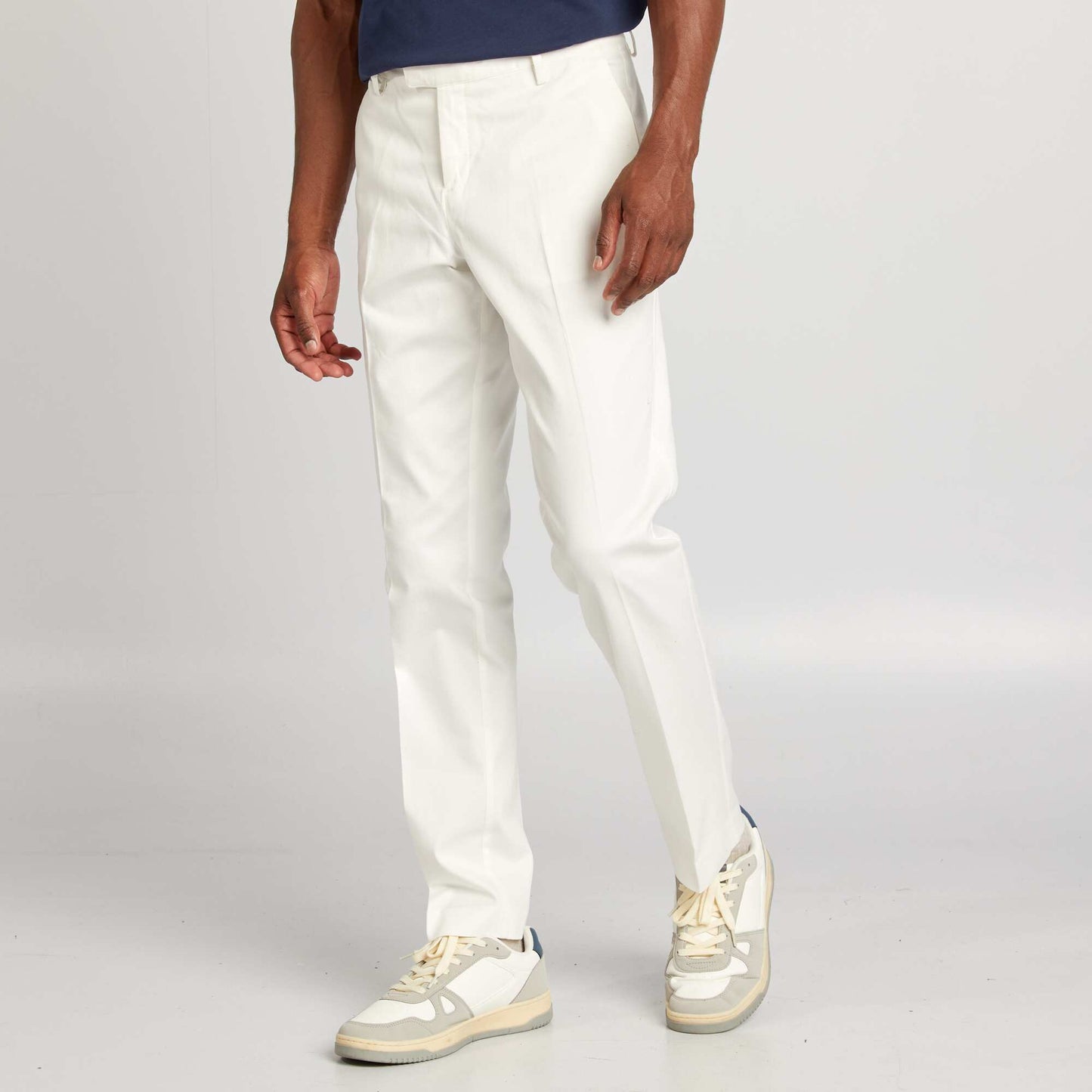 Pantalon chino stretch blanc