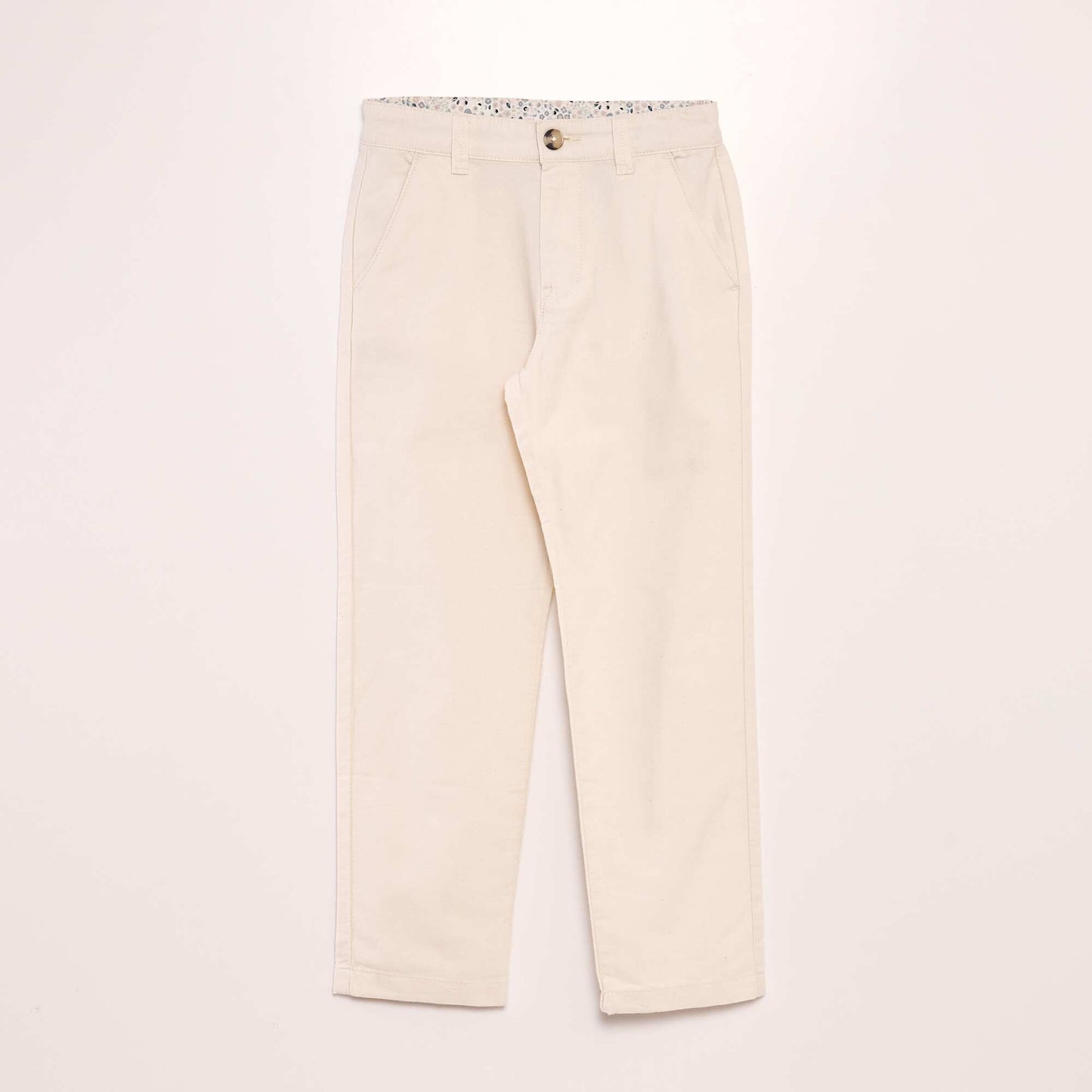 Pantalon chino Ecru