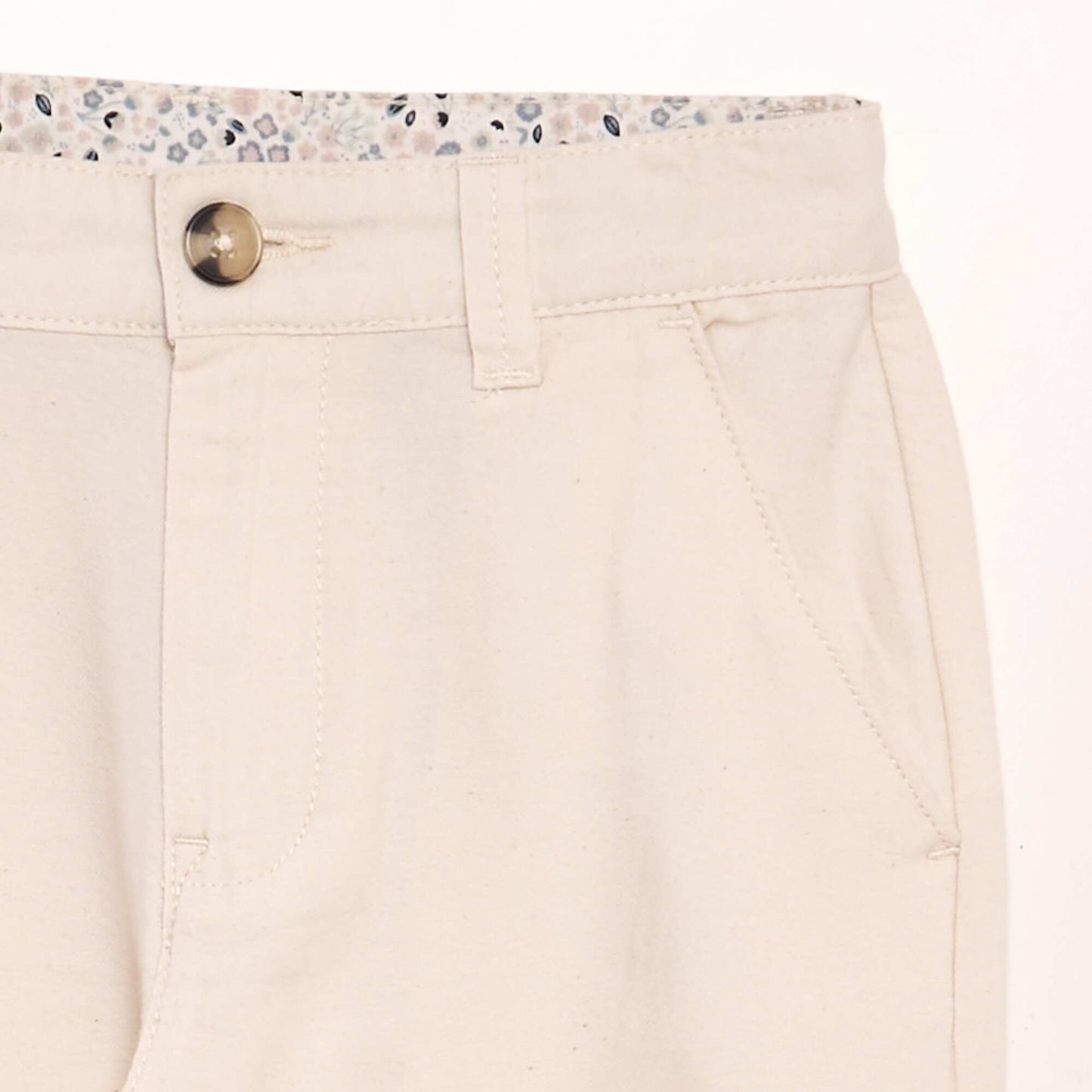 Pantalon chino Ecru