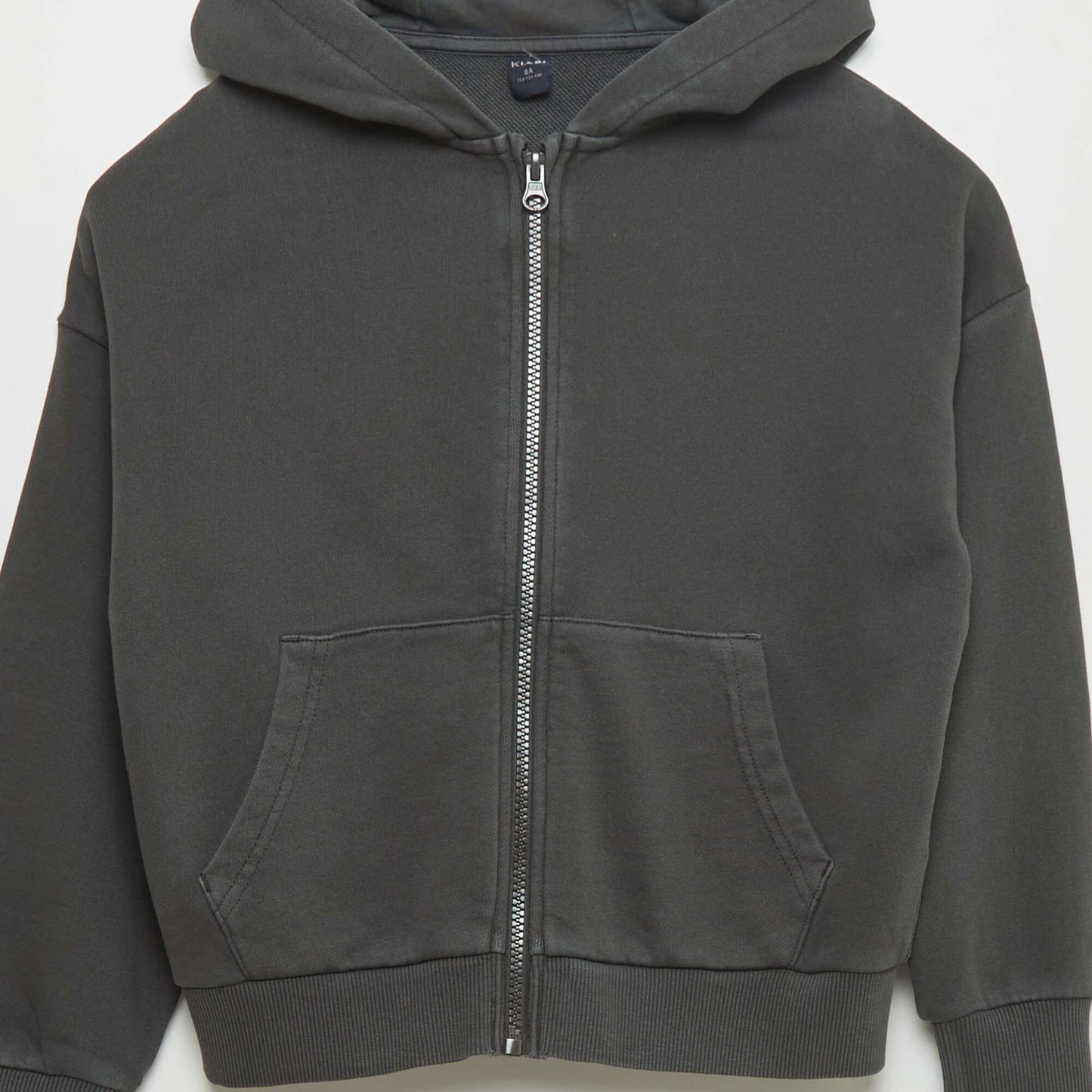 Sweat mixte à capuche ouverture zippée GRIS