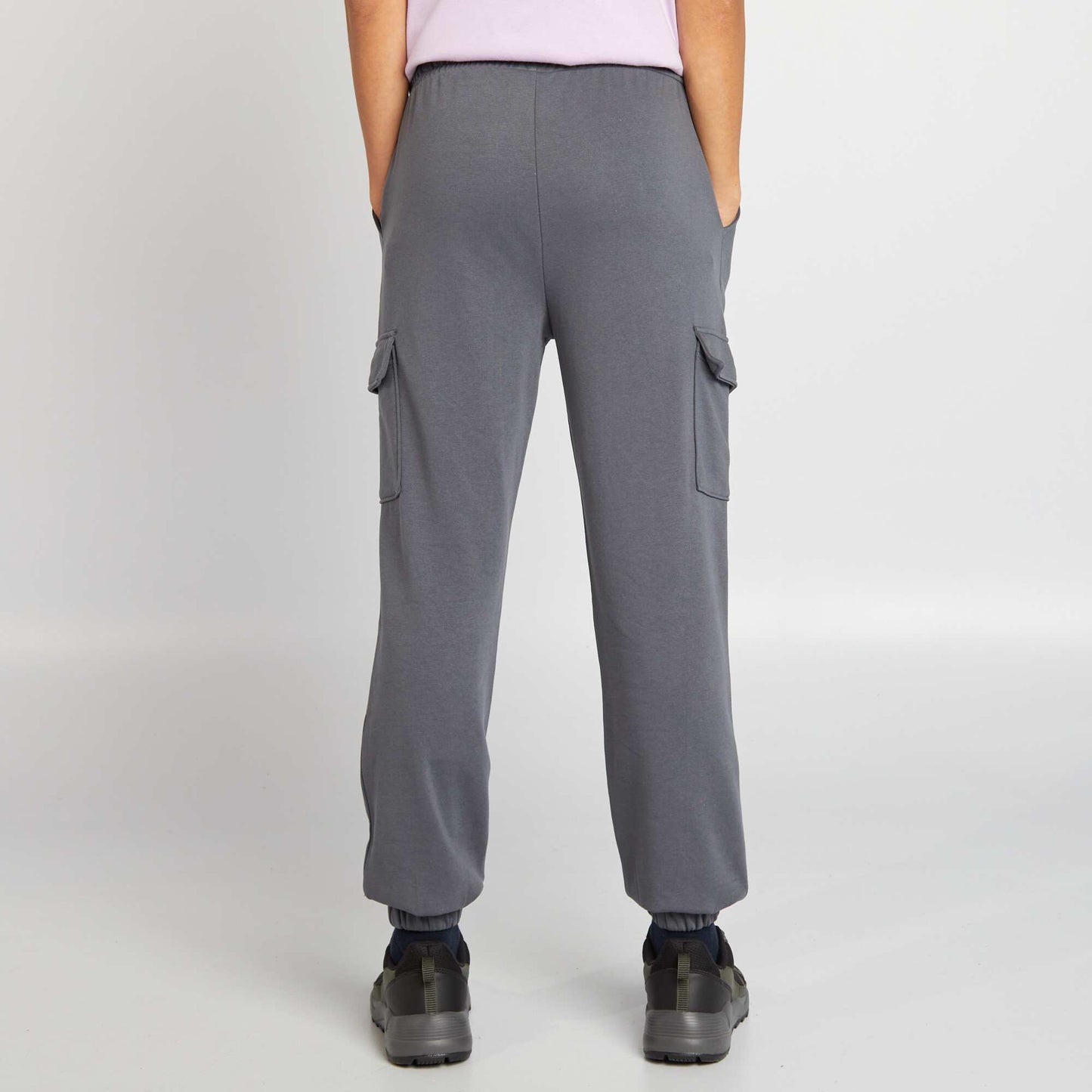 Jogging multipoches en french terry Gris