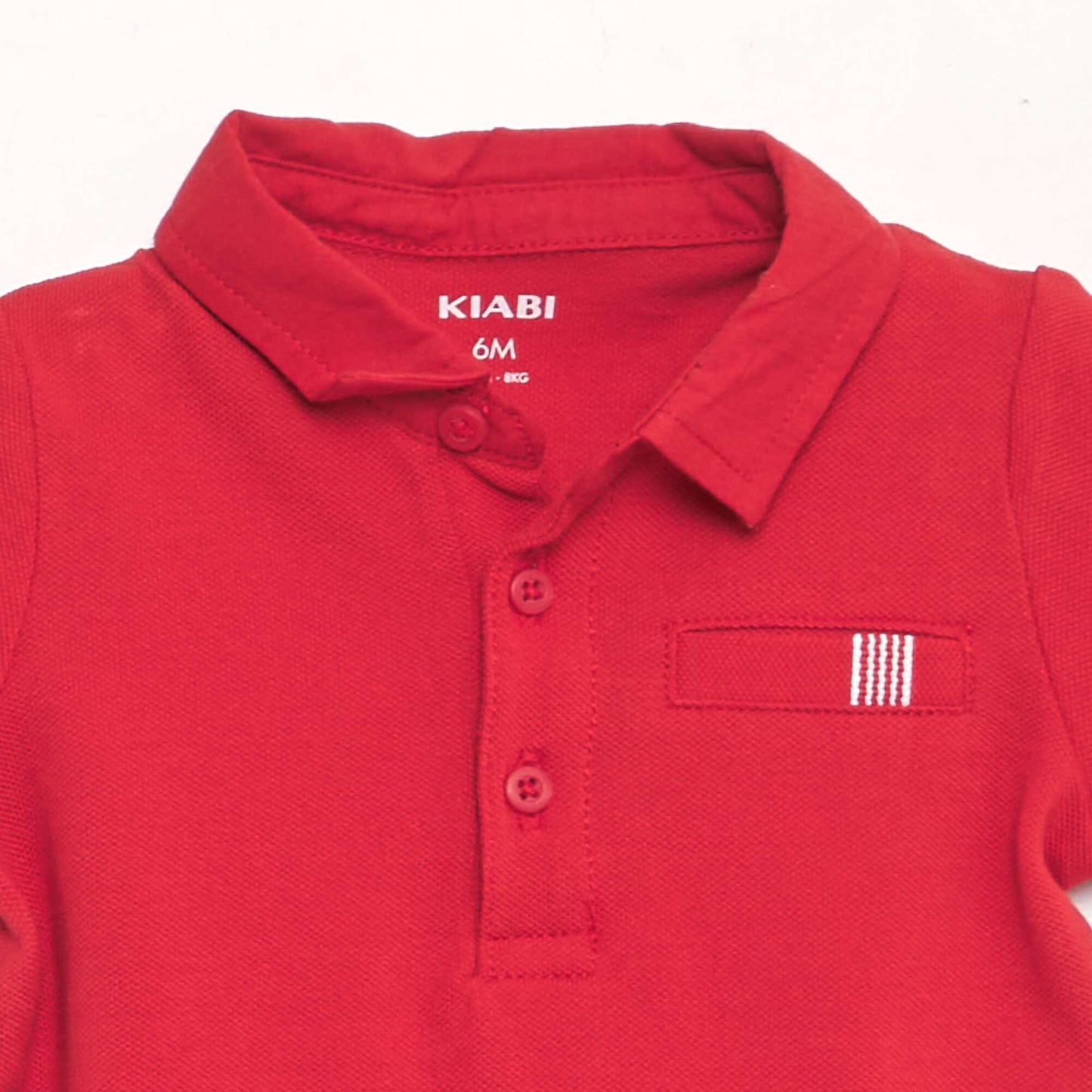 Polo en coton piqué Rouge