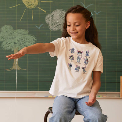 T-shirt imprimé 'Stitch' blanc