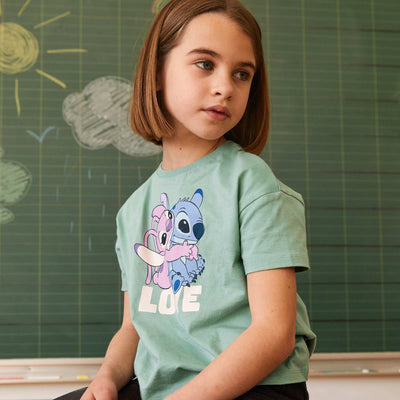 T-shirt imprimé 'Stitch' vert