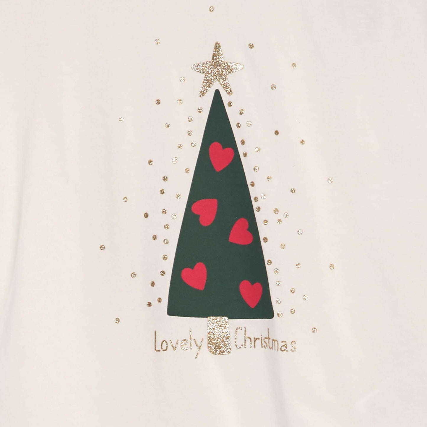 T-shirt manches courtes 'Noël' Blanc