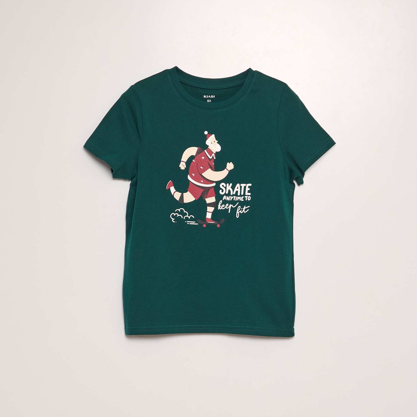 T-shirt en maille jersey 'Noël' Vert