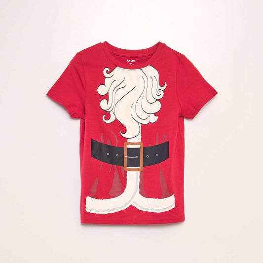 T-shirt en maille jersey 'Noël' Rouge