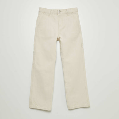 Pantalon en twill undyed BEIGE