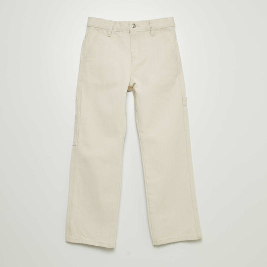 Pantalon en twill undyed BEIGE