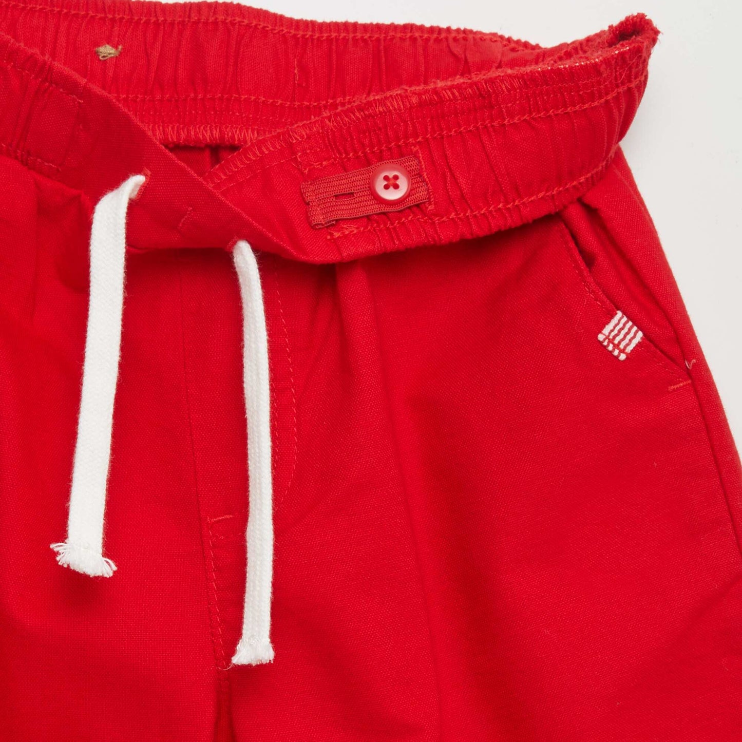 Pantalon droit en coton Rouge