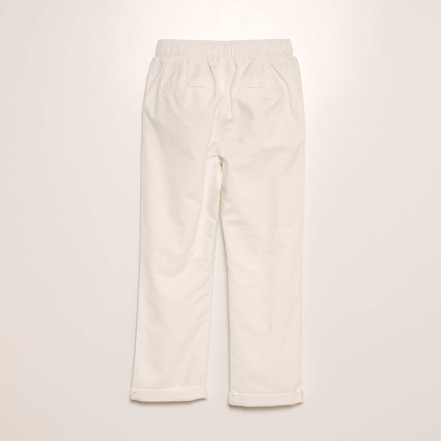 Pantalon droit en coton blanc