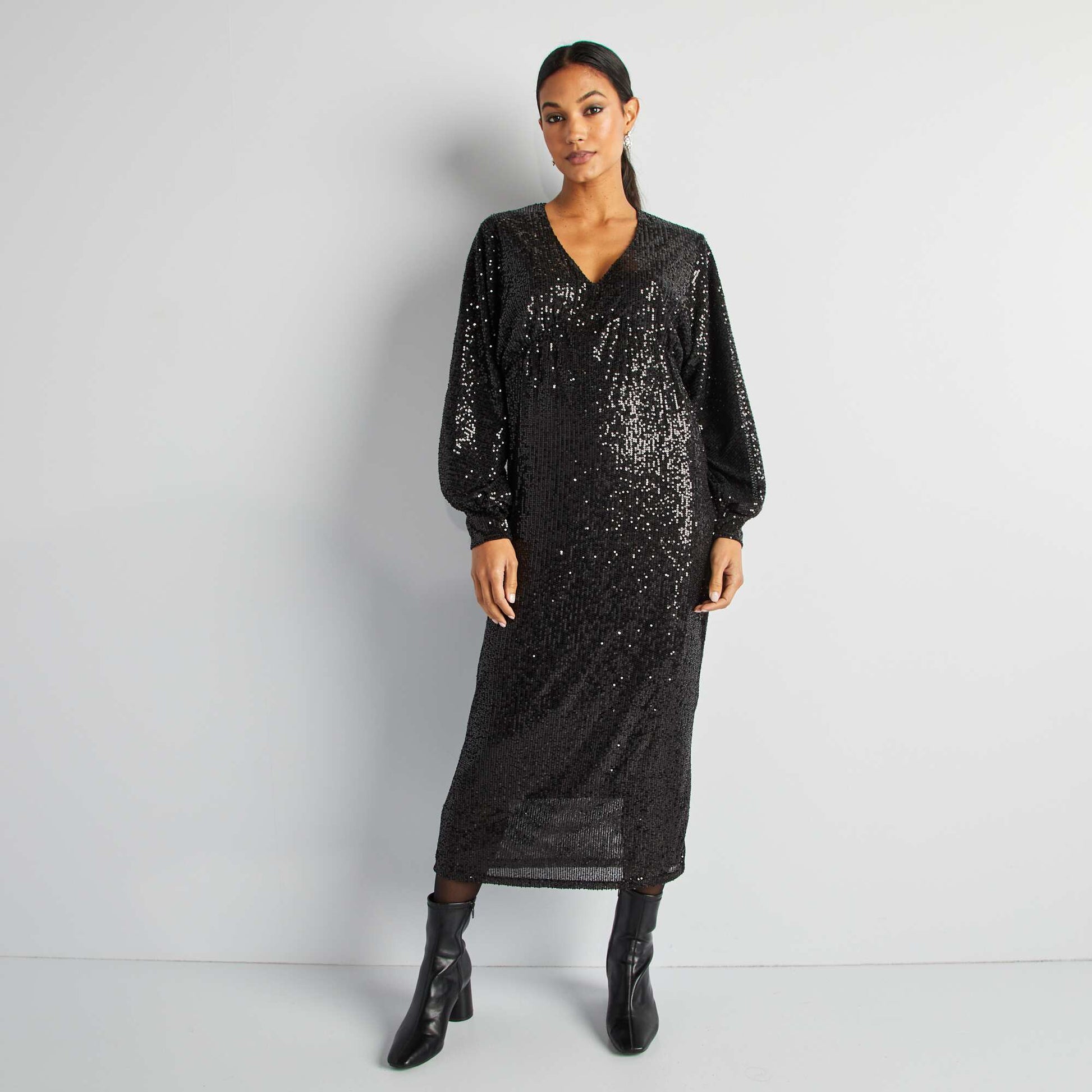Robe longue de fêtes Noir – Kiabi Afrique