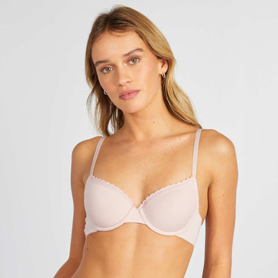 Soutien-gorge paddé coton ROSE POUDRé