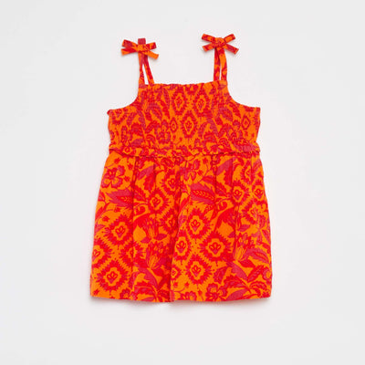 Robe à bretelles avec imprimé BLANC