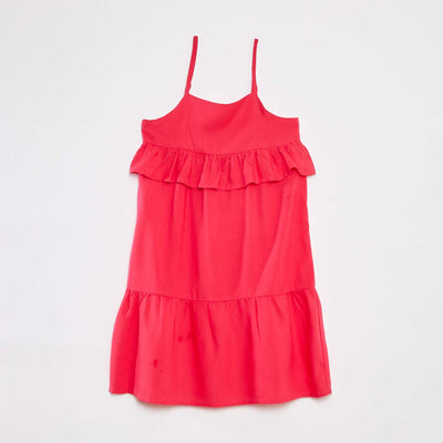 Robe à bretelles à volants ROSE