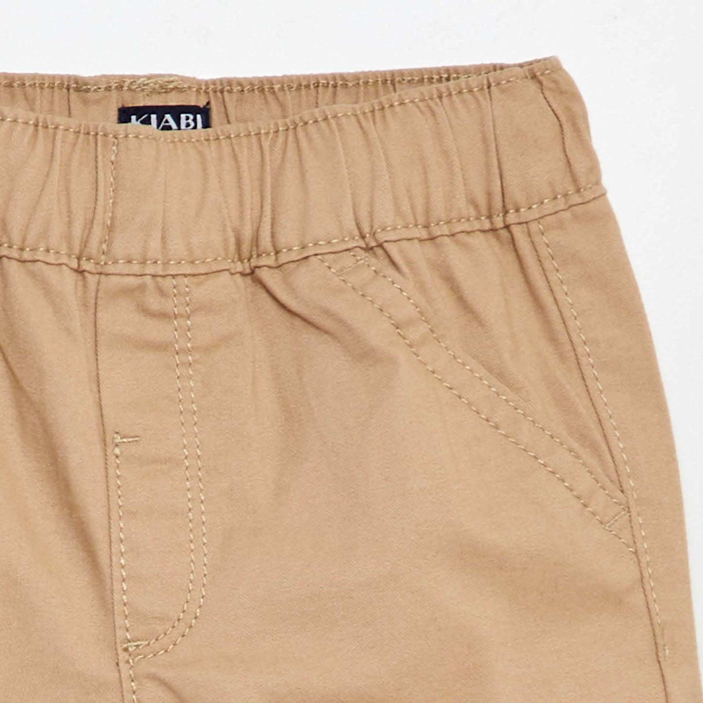 Short chino ceinture élastiquée BEIGE