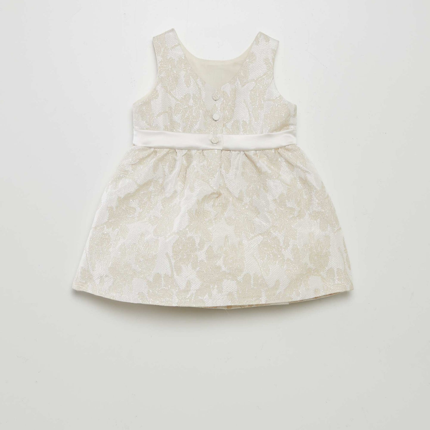 Robe de cérémonie pailletée en jacquard BLANC