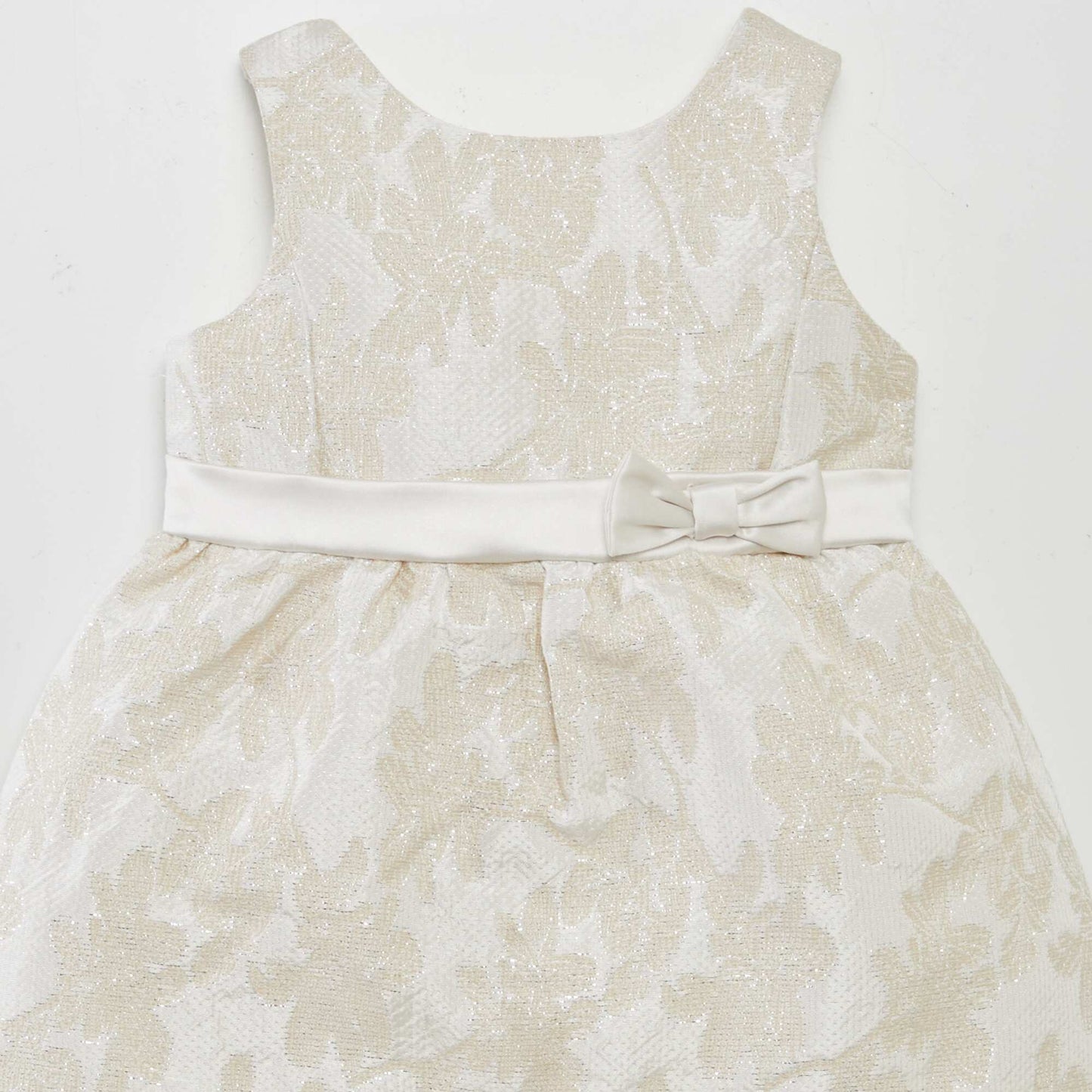 Robe de cérémonie pailletée en jacquard BLANC