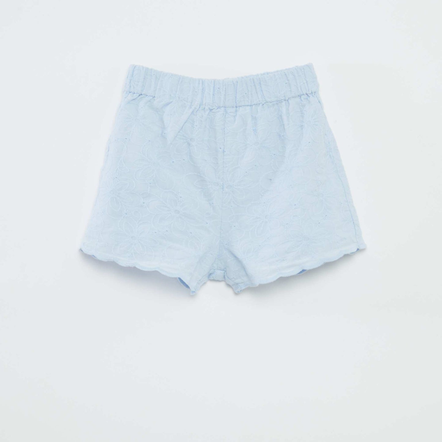 Short en double gaze de coton BLEU