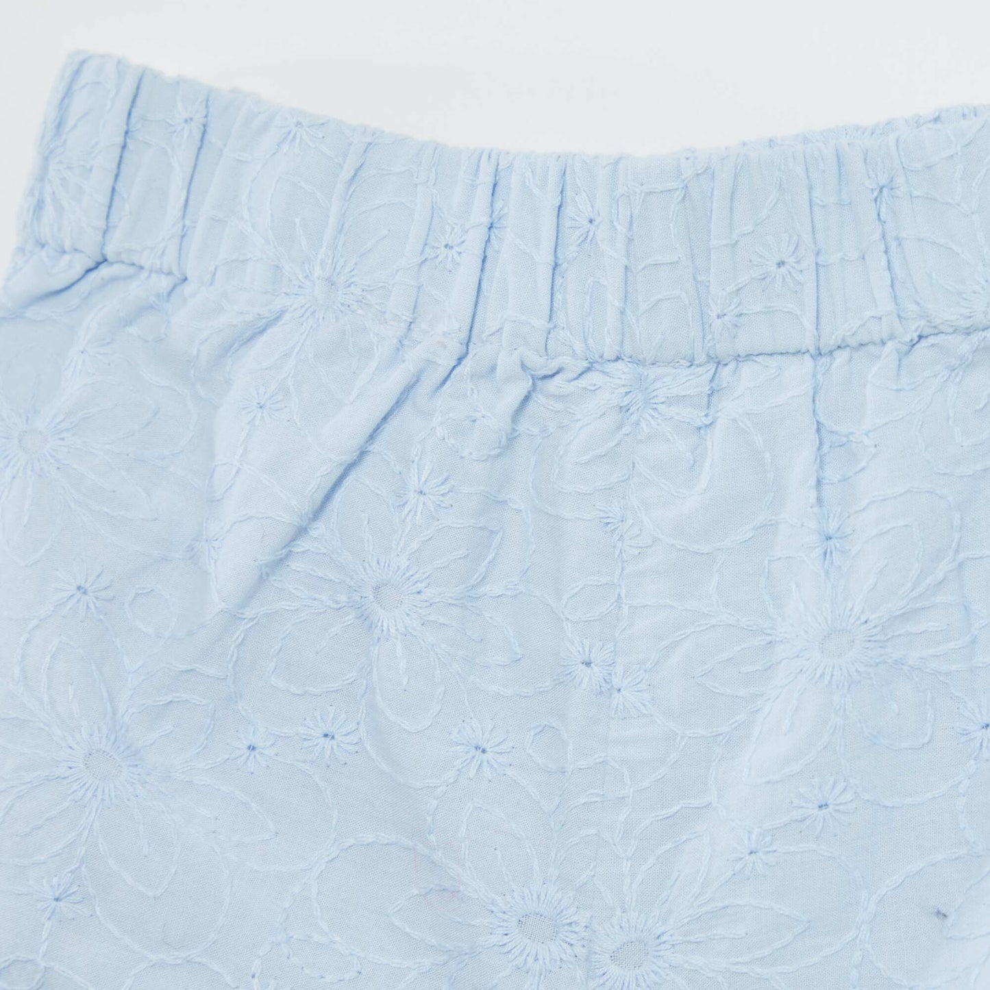 Short en double gaze de coton BLEU