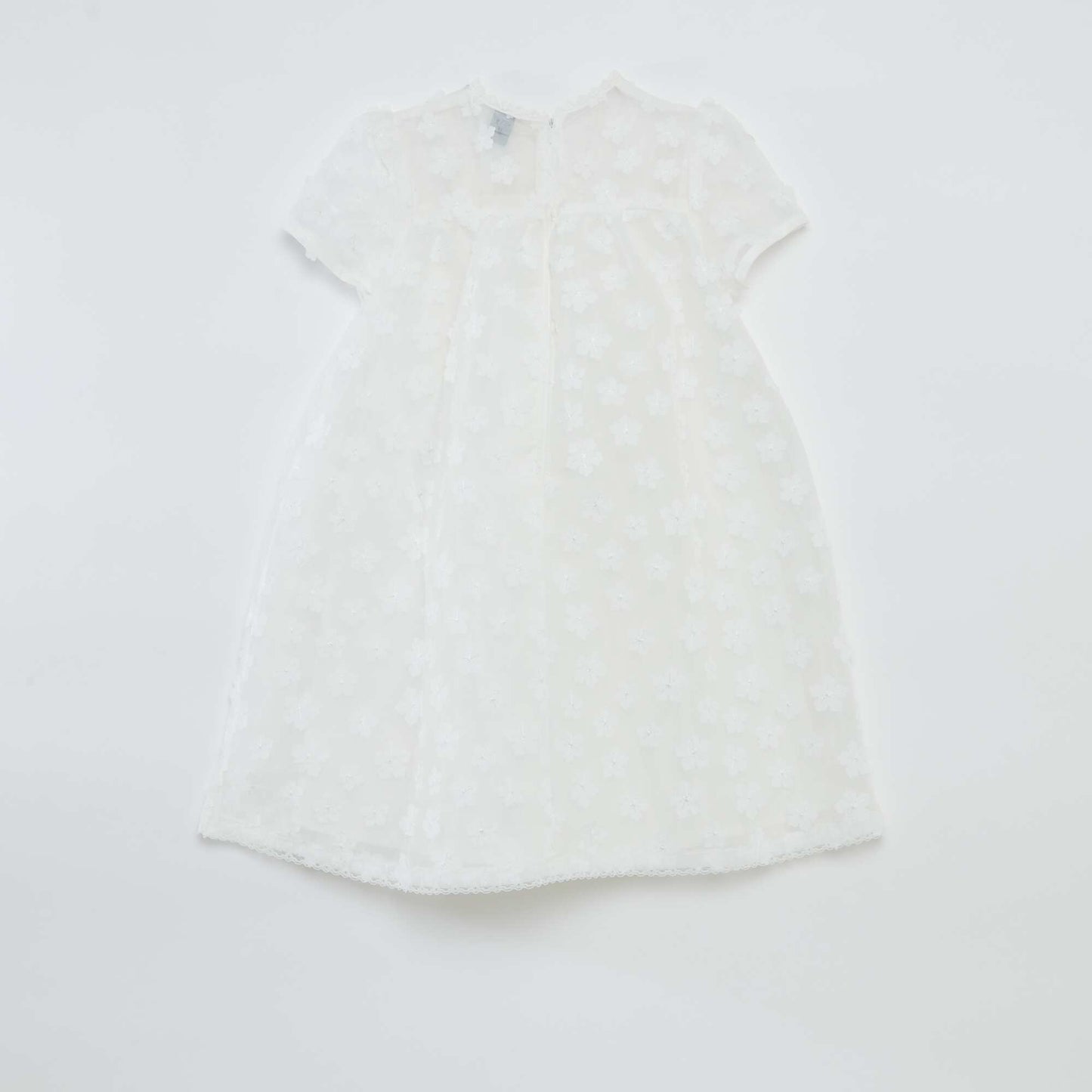 Robe de cérémonie en tulle avec motif floral BLANC