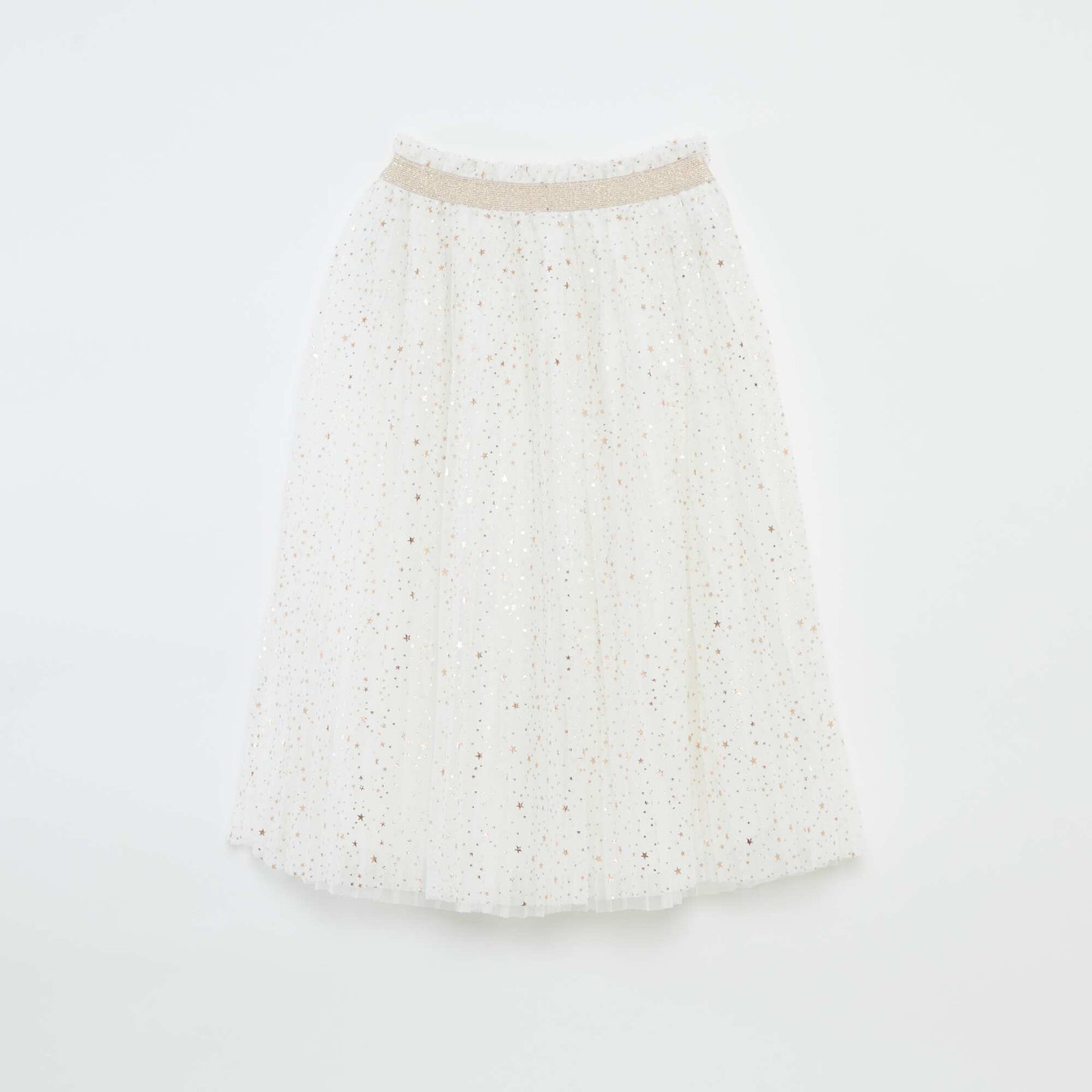 Jupe en tulle avec motif étoilé BLANC