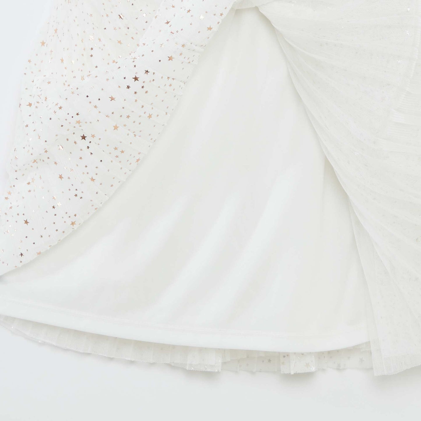 Jupe en tulle avec motif étoilé BLANC