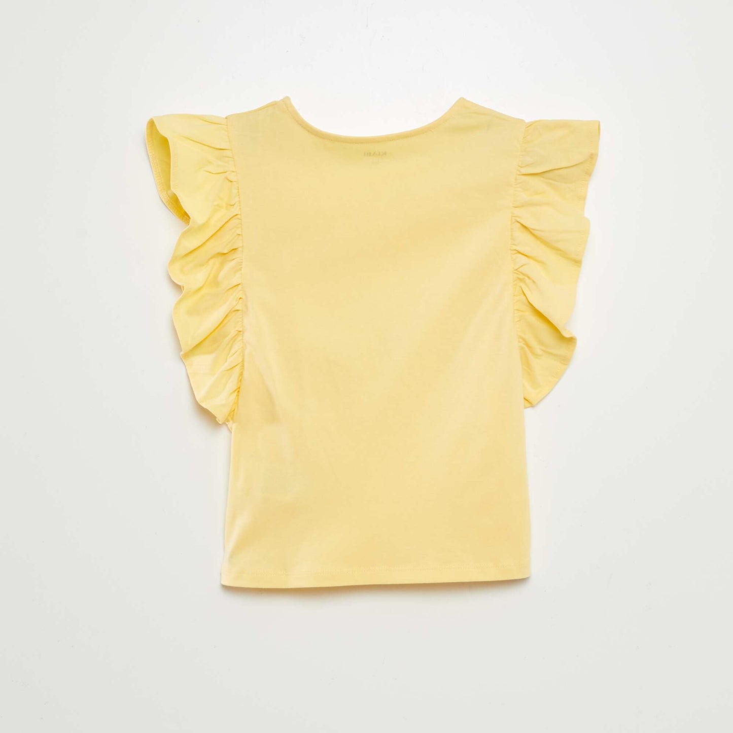 T-shirt avec manches volantées JAUNE