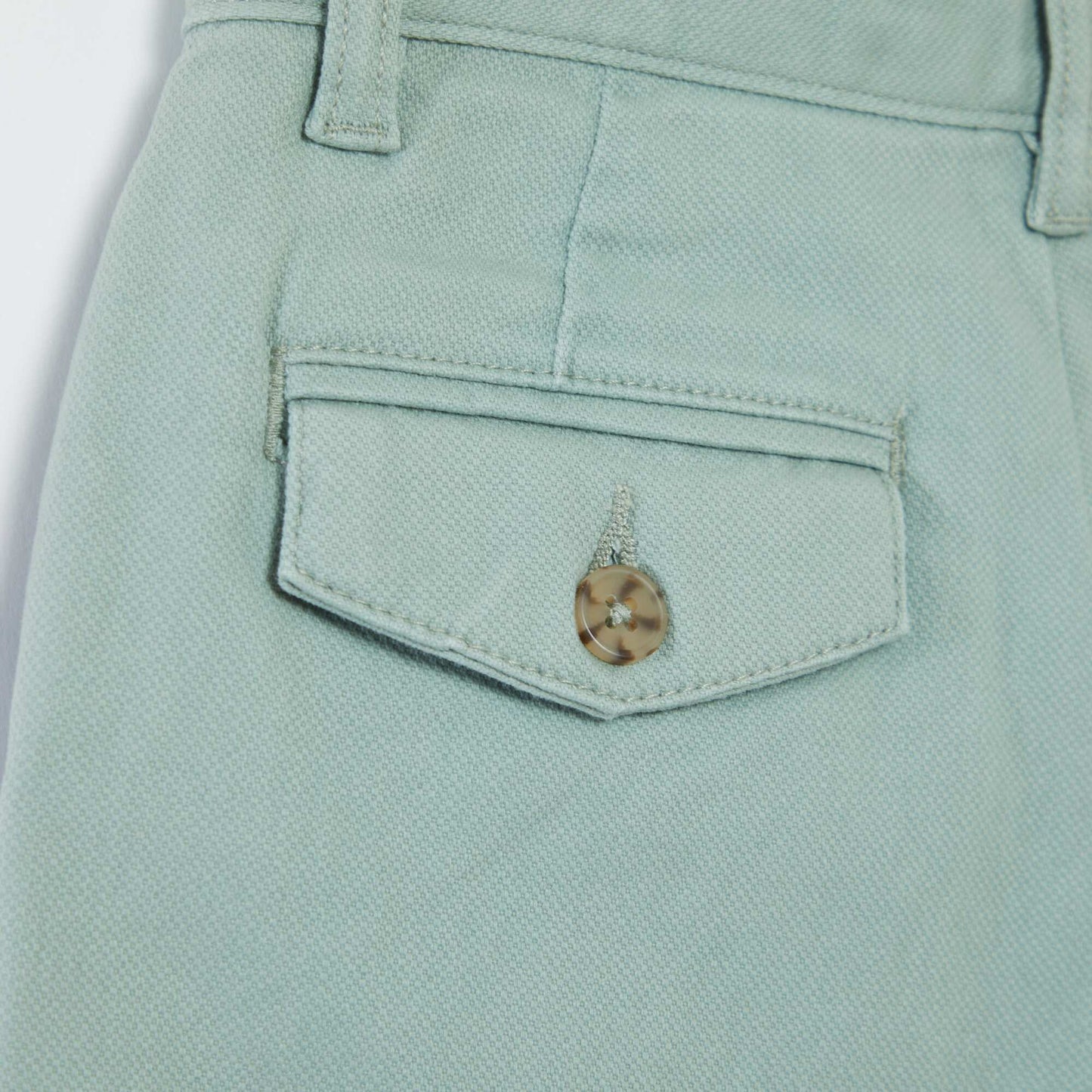 Short chino uni VERT