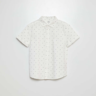 Chemise manches courtes BLANC