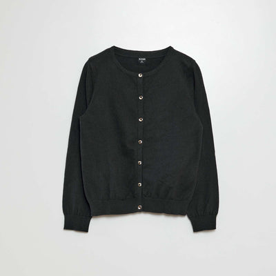 Gilet en maille unie NOIR
