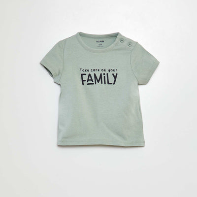 T-shirt à message VERT
