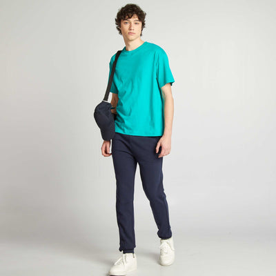 Jogging uni en molleton fin MARINE