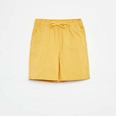 Bermuda type chino uni JAUNE