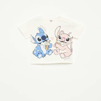 T-shirt à manches courtes avec print 'Disney' BLANC