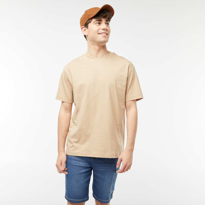 Tee-shirt uni coupe large BEIGE