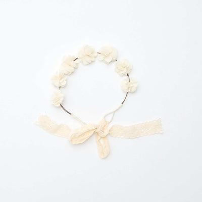 Couronne de fleur BLANC