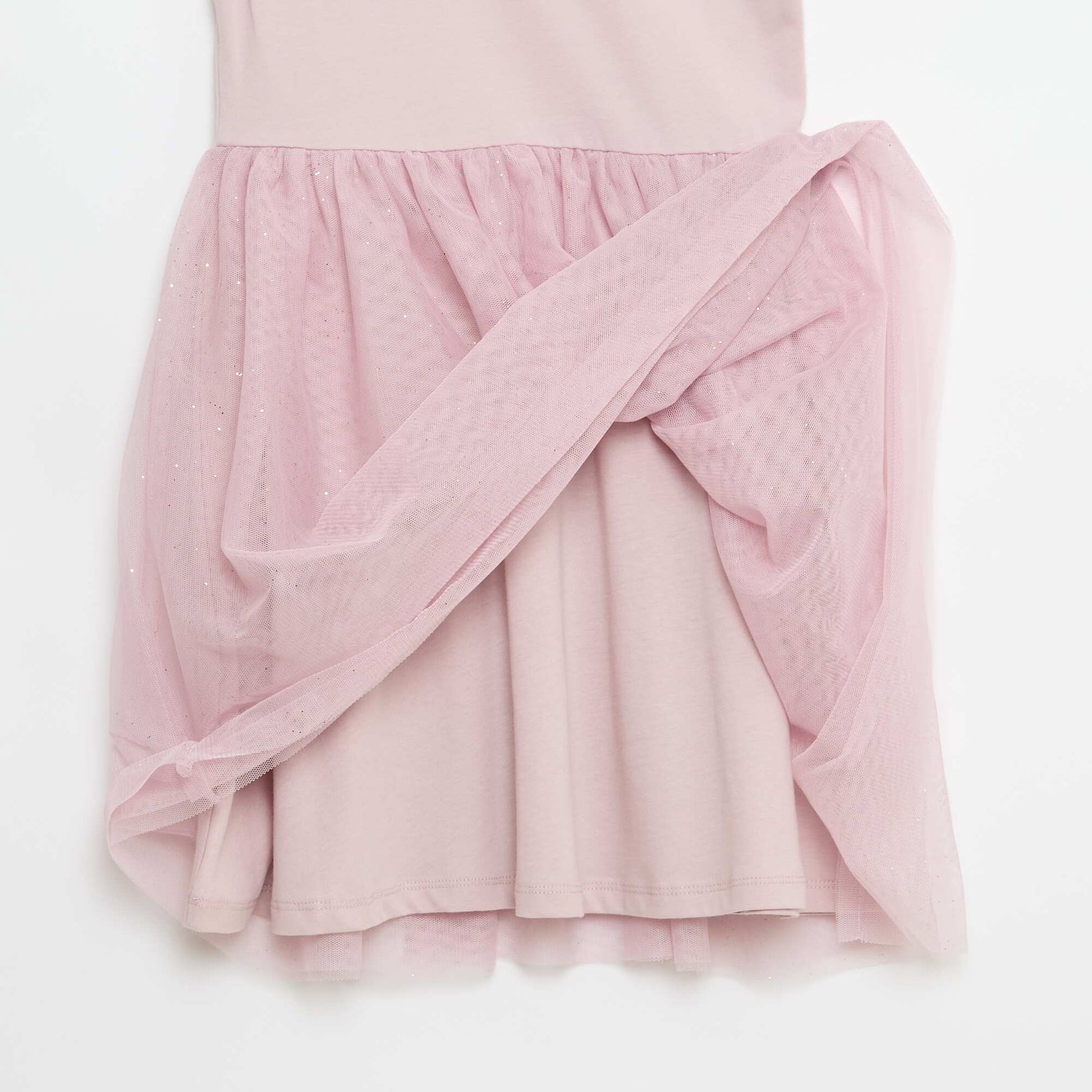 Robe col volanté en jersey coton VIOLET